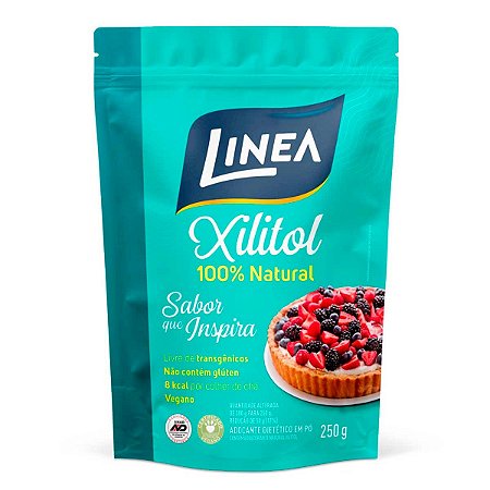 LINEA ADOÇANTE DIETÉTICO EM PÓ XILITOL 250G. 100% NATURAL